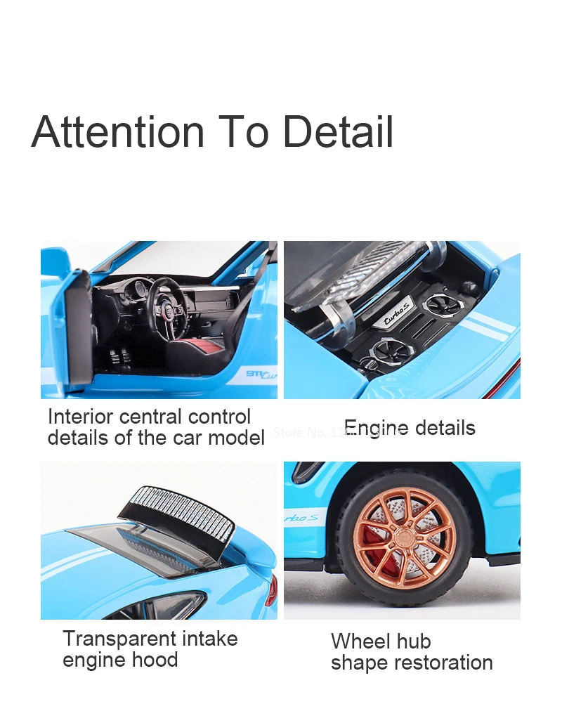 1:32 911 Turbo S Alloy Car Toy Model Metal Body Diecasts Super Sport Car with Pull Back Function Vehicle Toys for Children Gifts 1:32 911 Turbo S Alloy Car Toy Model Metal Body Diecasts Super Sport Car with Pull Back Function Vehicle Toys for Children Gifts