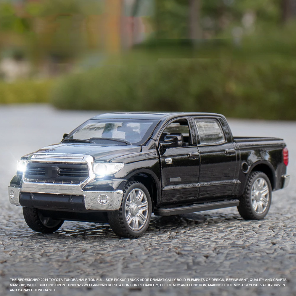 1/32 Scale Tundra Alloy Car Model Diecast Metal Toy Vehicles Model Simulation Sound And Light Educational Collection Kids Gift 1/32 Scale Tundra Alloy Car Model Diecast Metal Toy Vehicles Model Simulation Sound And Light Educational Collection Kids Gift