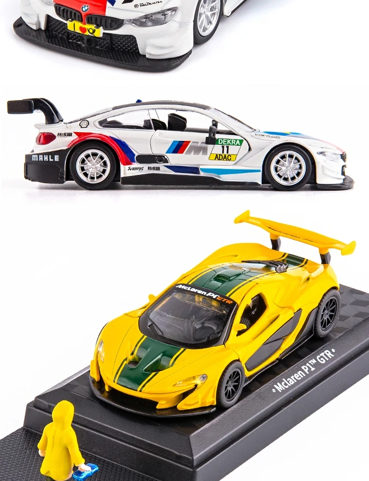 1/43 Nissan GTR Audi BMW McLaren Lamborghini Racing Car Toy For Children DTM Diecast Miniature Model Collection Gift For Boy Kid