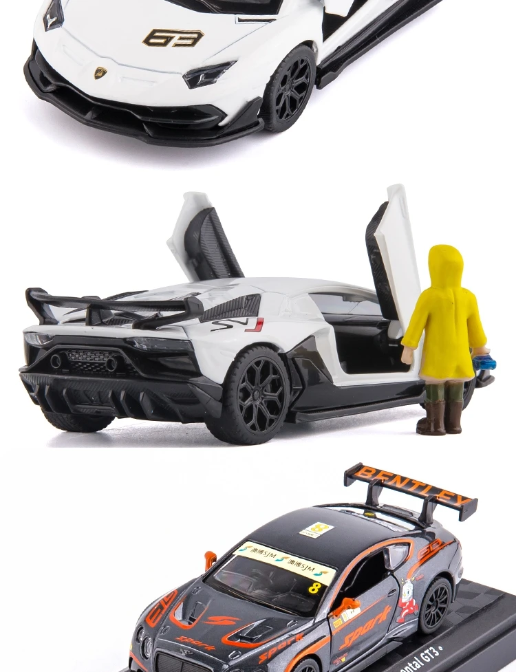 1/43 Nissan GTR Audi BMW McLaren Lamborghini Racing Car Toy For Children DTM Diecast Miniature Model Collection Gift For Boy Kid