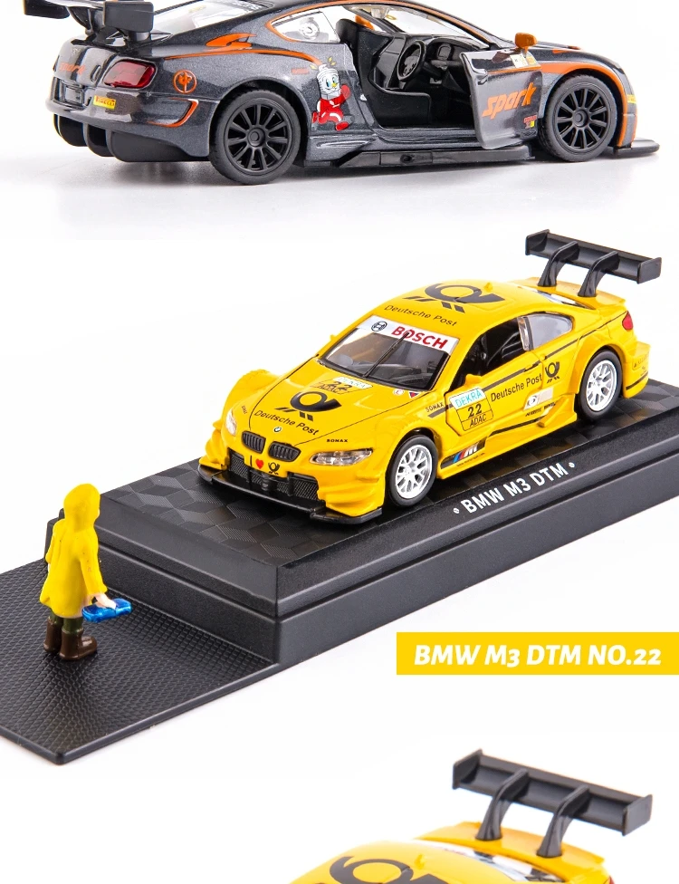 1/43 Nissan GTR Audi BMW McLaren Lamborghini Racing Car Toy For Children DTM Diecast Miniature Model Collection Gift For Boy Kid