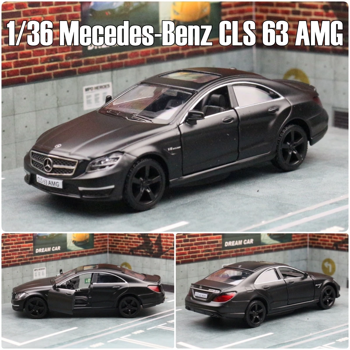 1/36 Mercedes-Benz C-Class CLS 63 AMG Toy Car Model For Children RMZ CiTY 5'' Diecast Vehicle Miniature Collection Gift Boys Kid