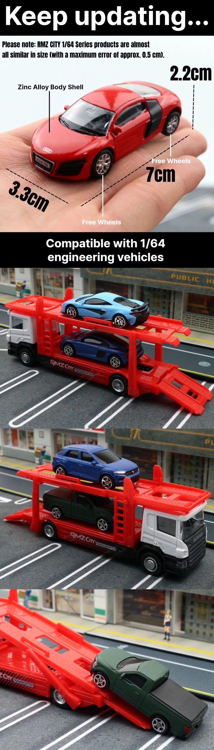 Hot Free Wheels 1/64 Toy Car For Children 1:64 RMZ City Diecast Metal Miniature Super Sport Vehicle Model Collection Match Box