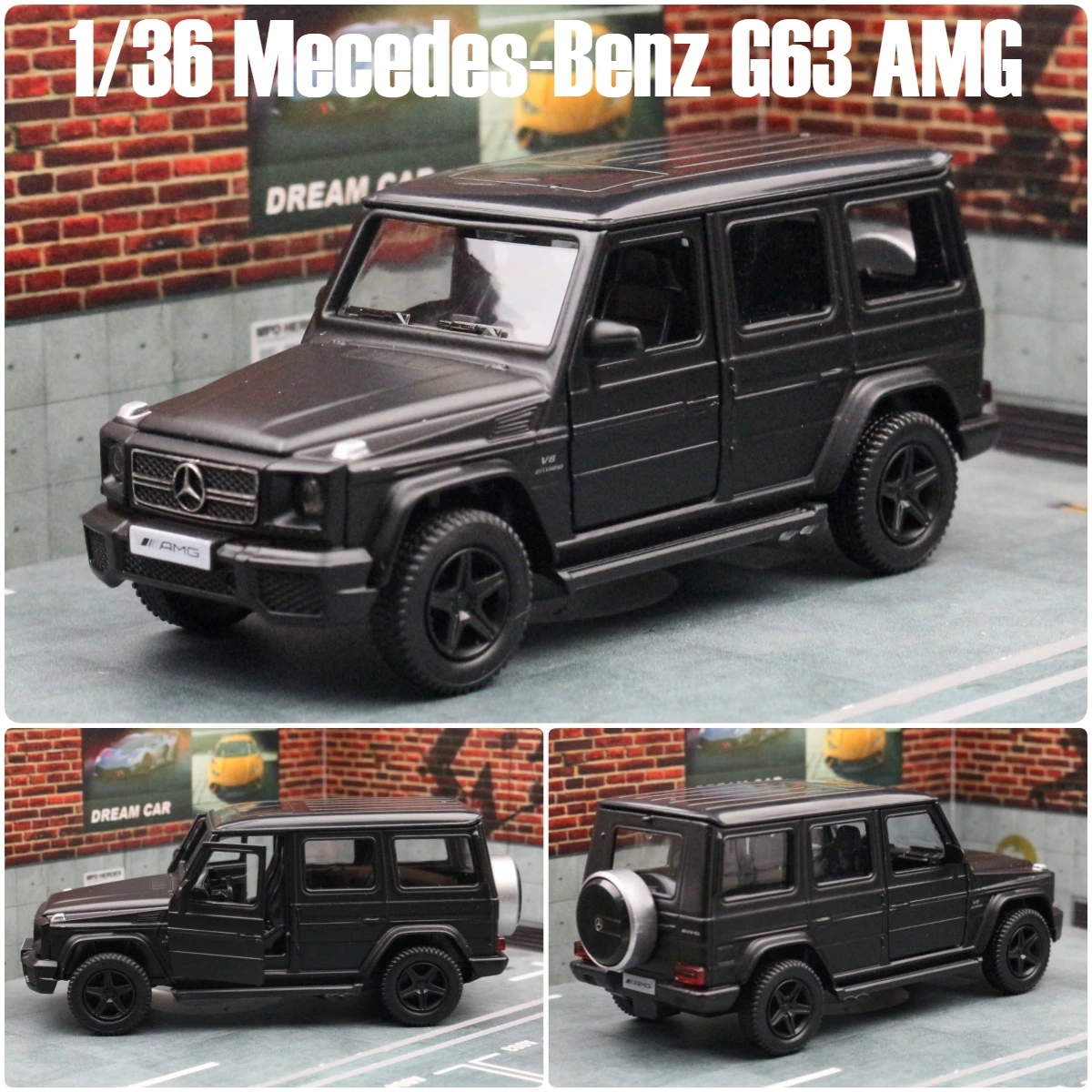 1/36 Mercedes-Benz G63 G-Class Toy Car Model For Children RMZ CiTY SUV Sport Diecast Miniature Pull Back Collection Gift For Boy