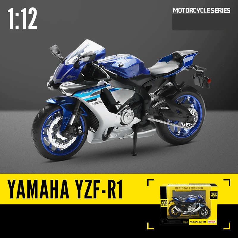 CCA MSZ 1/12 Motorcycle Toy Model Miniature Diecast SUZUKI YAMAHA KAWASAKI BMW HONDA Motorbike Collection Gift For Boy Children