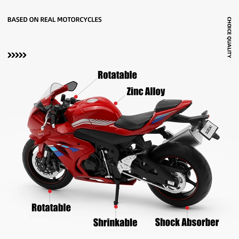 CCA MSZ 1/12 Motorcycle Toy Model Miniature Diecast SUZUKI YAMAHA KAWASAKI BMW HONDA Motorbike Collection Gift For Boy Children