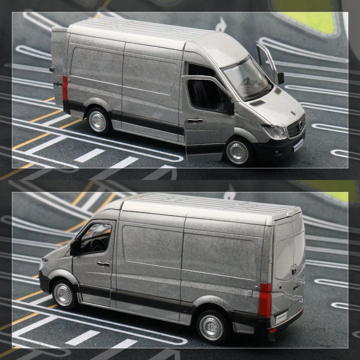 Mercedes-Benz Sprinter Toy Car Model 1/36 RMZ City Diecast Alloy Miniature Pull Back Doors Openable Collection Gift for Children Mercedes-Benz Sprinter Toy Car Model 1/36 RMZ City Diecast Alloy Miniature Pull Back Doors Openable Collection Gift for Children