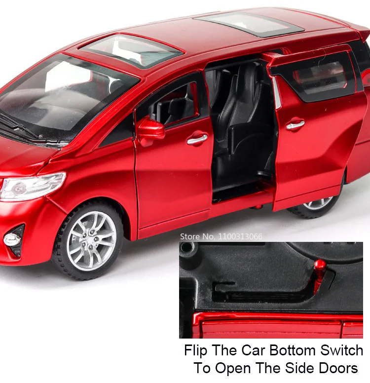 1/32 Scale Alloy Alphard Toys Cars Models 6 Doors Opened MPV Toys Rear Wheel Pull Back Vehicles for Boyfriend Festival Presents 1/32 Scale Alloy Alphard Toys Cars Models 6 Doors Opened MPV Toys Rear Wheel Pull Back Vehicles for Boyfriend Festival Presents