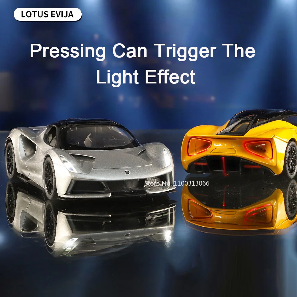 1/24 Lotus Evija Alloy Model Cars Toys Simulation Doors Opened Sports Car with Light and Sound Vehicle for Children Boys Gifts 1/24 Lotus Evija Alloy Model Cars Toys Simulation Doors Opened Sports Car with Light and Sound Vehicle for Children Boys Gifts