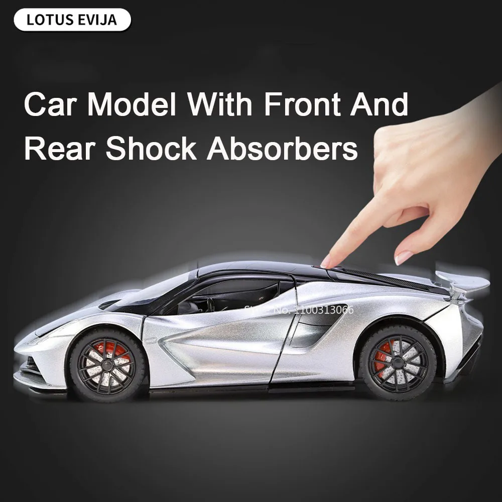1/24 Lotus Evija Alloy Model Cars Toys Simulation Doors Opened Sports Car with Light and Sound Vehicle for Children Boys Gifts 1/24 Lotus Evija Alloy Model Cars Toys Simulation Doors Opened Sports Car with Light and Sound Vehicle for Children Boys Gifts