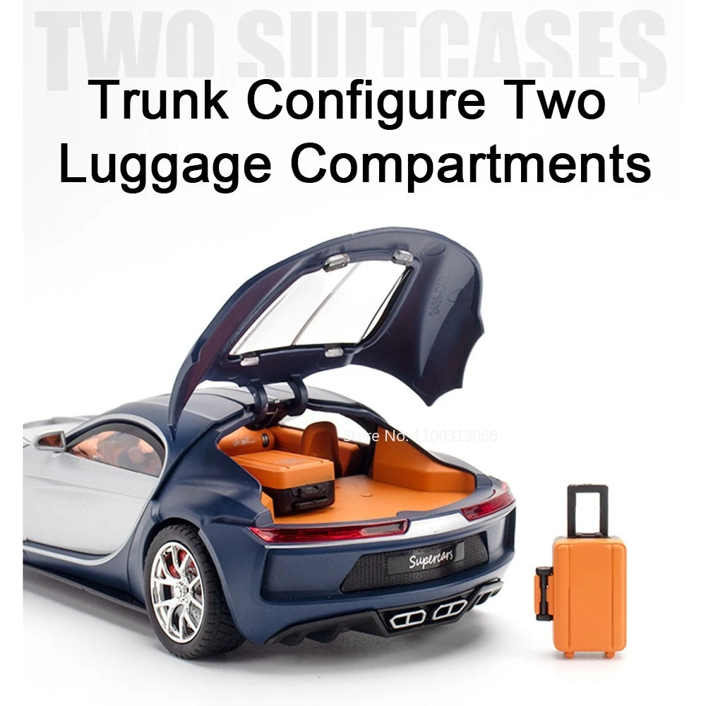 1/24 Scale Atlantic Toys Model Car Alloy Diecasts Model Vehicle with Light Sound Super Sport Car for Boys Birthday Gifts