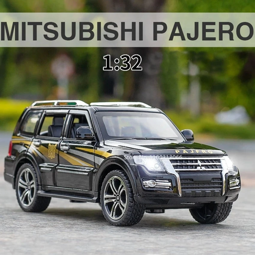 1:32 Mitsubishi Pajero SUV Alloy Diecast Car Model Simulation Toys Sound and Light Pull Back Off Road for Boy Gifts Collection 1:32 Mitsubishi Pajero SUV Alloy Diecast Car Model Simulation Toys Sound and Light Pull Back Off Road for Boy Gifts Collection