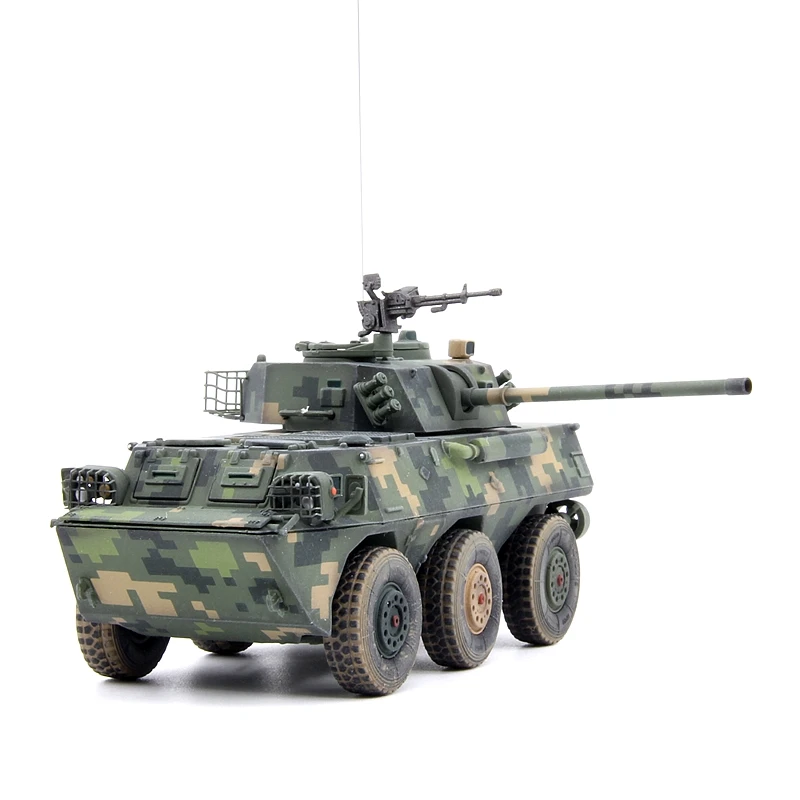 1: 72 UNS China PLL05 wheeled assault vehicle model 120MM jungle digital camouflage Finished product collection model
