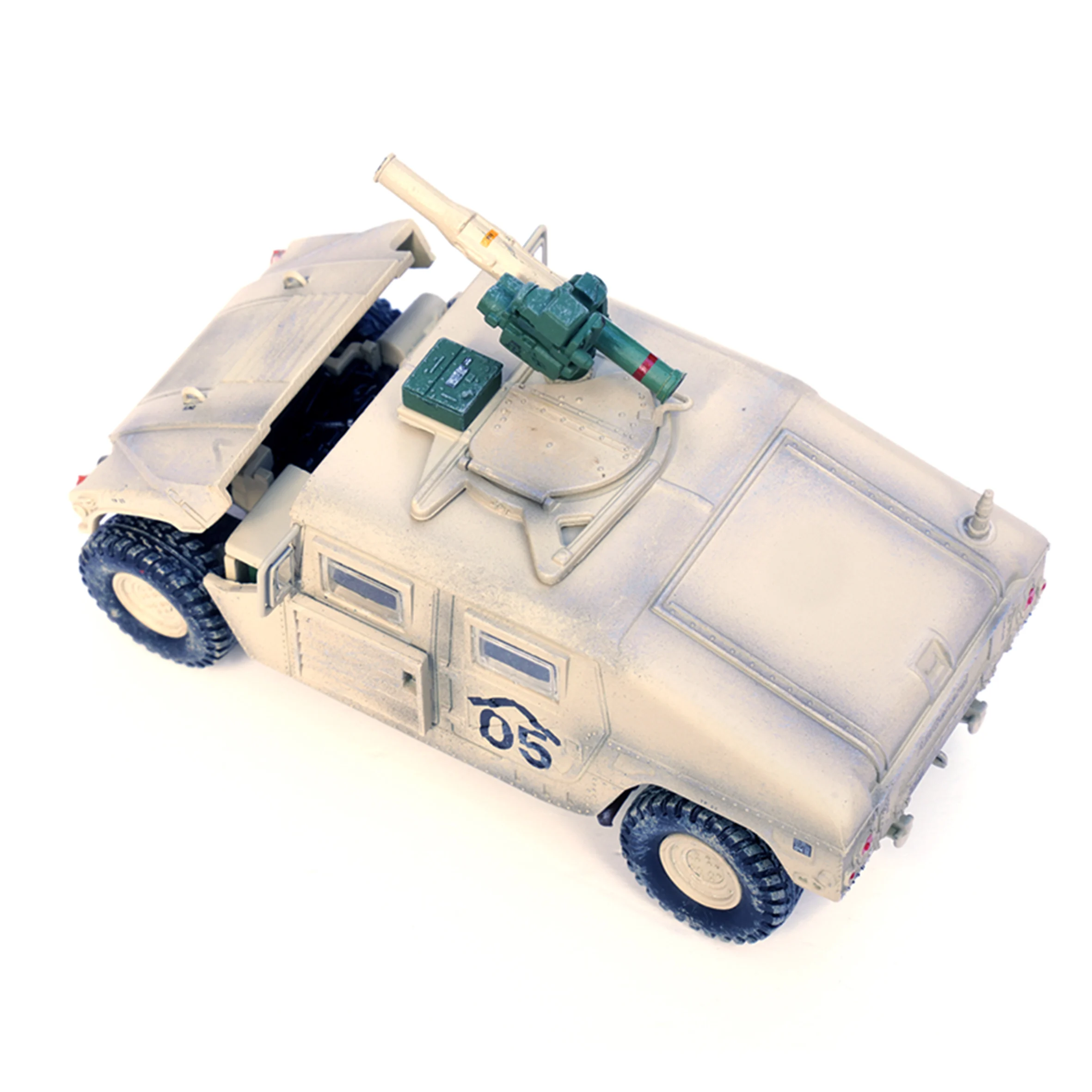 1: 64 US M1046 HMMWV Tactical Vehicle Model Anti Tank Missile Version Wheel Steering Alloy Collection Model