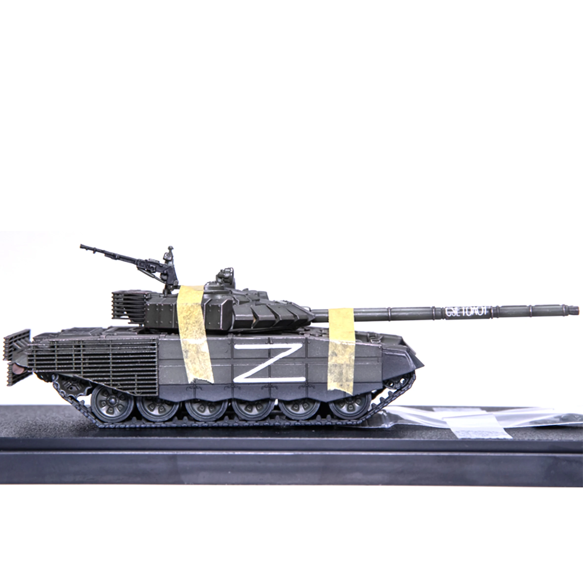 1: 72 AS Russian T72 T-72B3 main battle tank model (gun barrel painted with slogans) Finished product collection model 1: 72 AS Russian T72 T-72B3 main battle tank model (gun barrel painted with slogans) Finished product collection model
