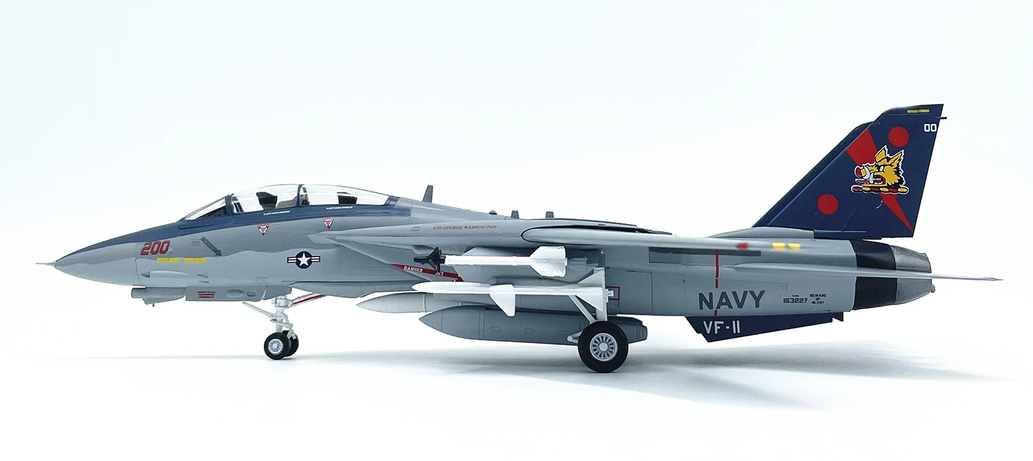 1: 72 American F14B fighter model VF-11 Red Boar Squadron E37189 Finished product collection model 1: 72 American F14B fighter model VF-11 Red Boar Squadron E37189 Finished product collection model