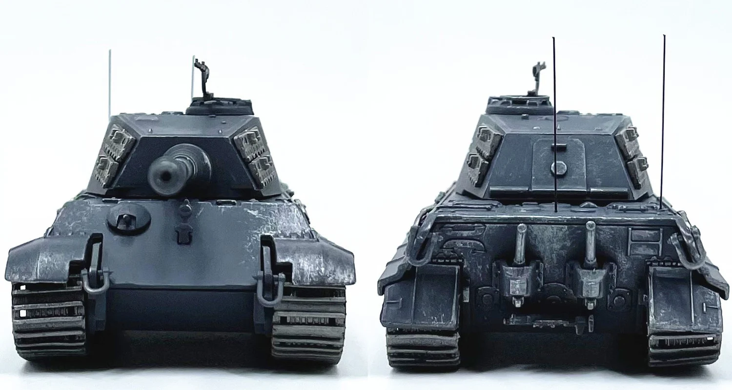 1: 72 1945 German Tiger King tank model aging German gray coating  Semi alloy simulation finished product model