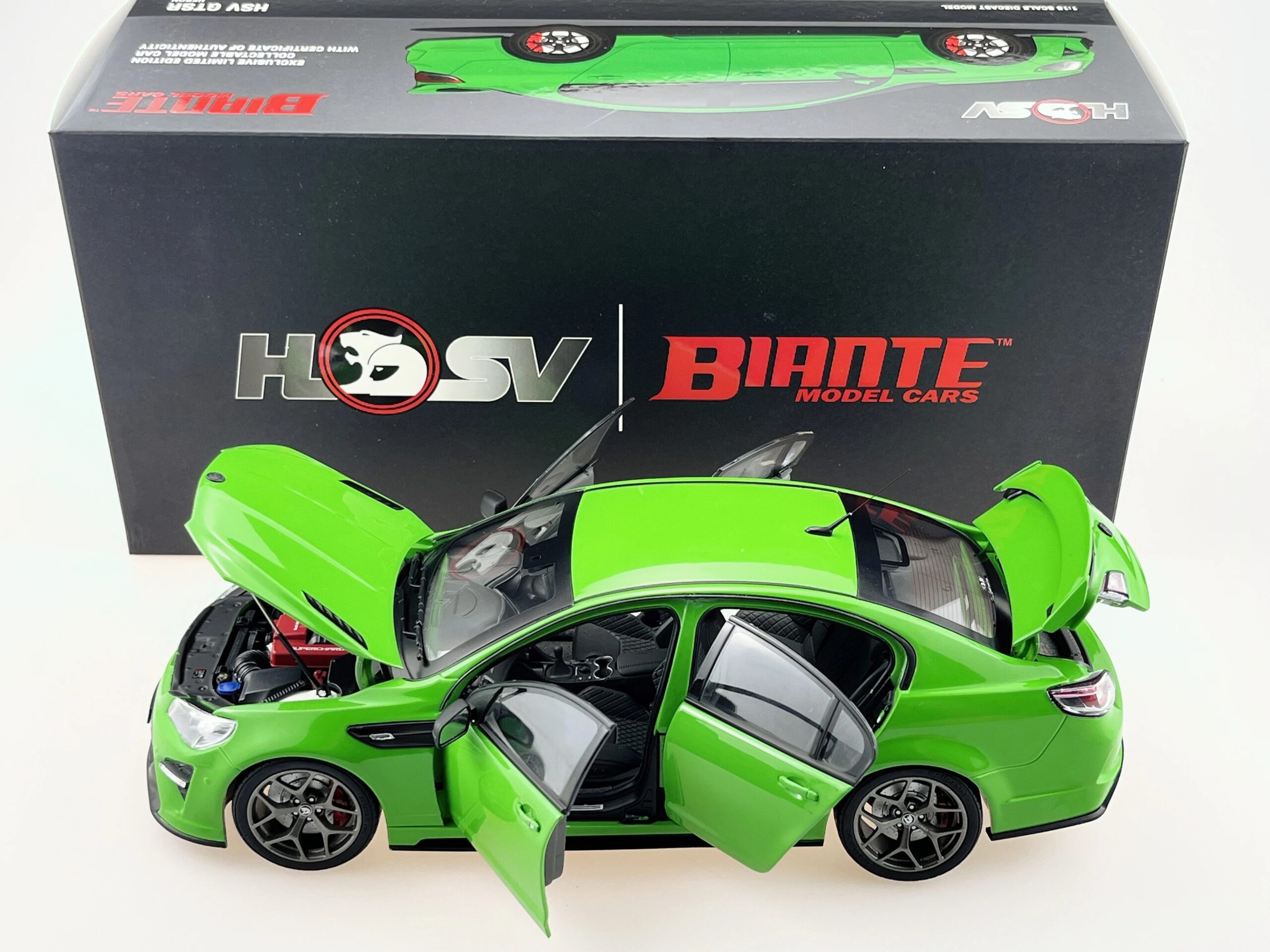 Diecast 1/18 Scale Biante Australia Holden HSV GTSR Simulation Alloy Green Car Model Collection Toy Display Ornament