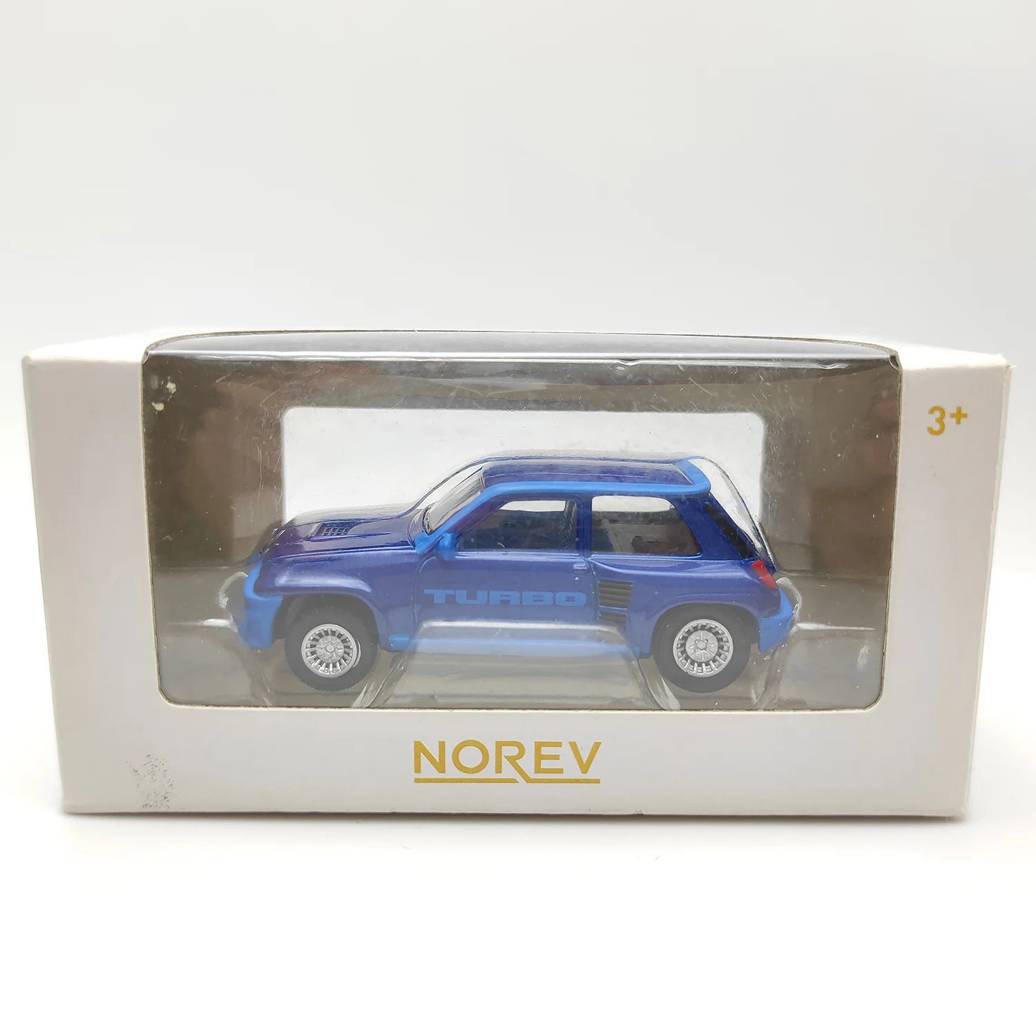 Diecast 1:54 Scale NOREV Renault 5 Turbo 1980 Blue Two-door Race Simulation Alloy Car Model Collection Toy Gift Display Ornament