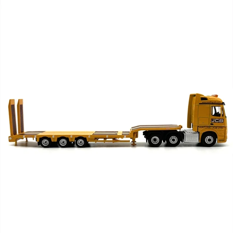1:76 Scale Diecast Alloy Benz-JCB Loading Trailer Truck Toys Cars Model Classics Adult Collectible Souvenir Gifts Static Display