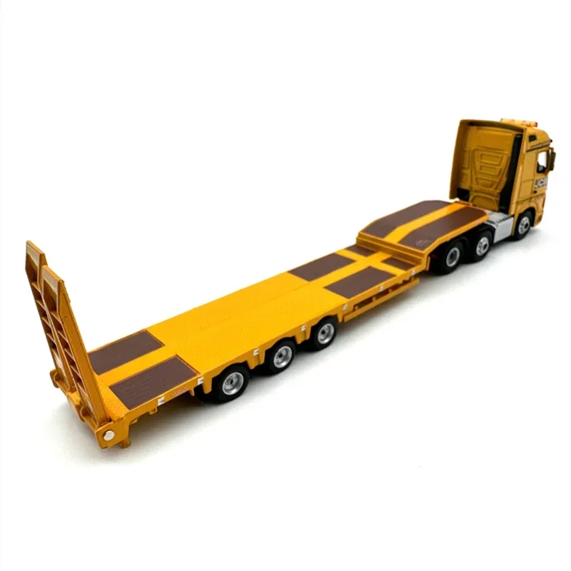 1:76 Scale Diecast Alloy Benz-JCB Loading Trailer Truck Toys Cars Model Classics Adult Collectible Souvenir Gifts Static Display