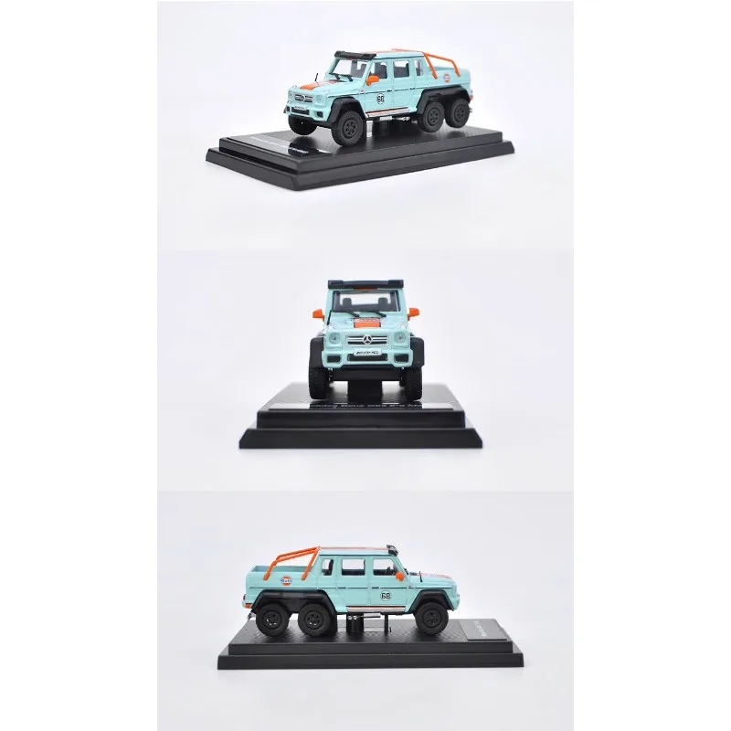 Diecast 1:64 Scale Mercedes-Benz G63 6X6 4X4 G500 AMG Benz G-Class Pickup Alloy Car Model Collectible Toy Gift Souvenir Display
