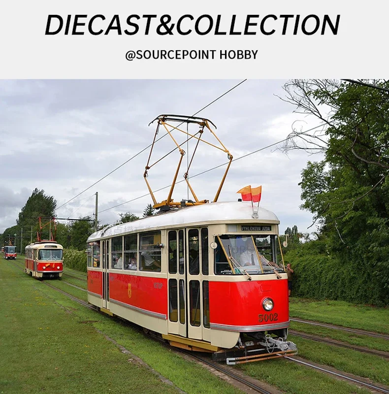 Diecast 1:43 Scale T1 Type Tram No. 301 Streetcar Bus SSM4069 Alloy Car Model Adults Collectibles Toy Gifts Static Show Souvenir
