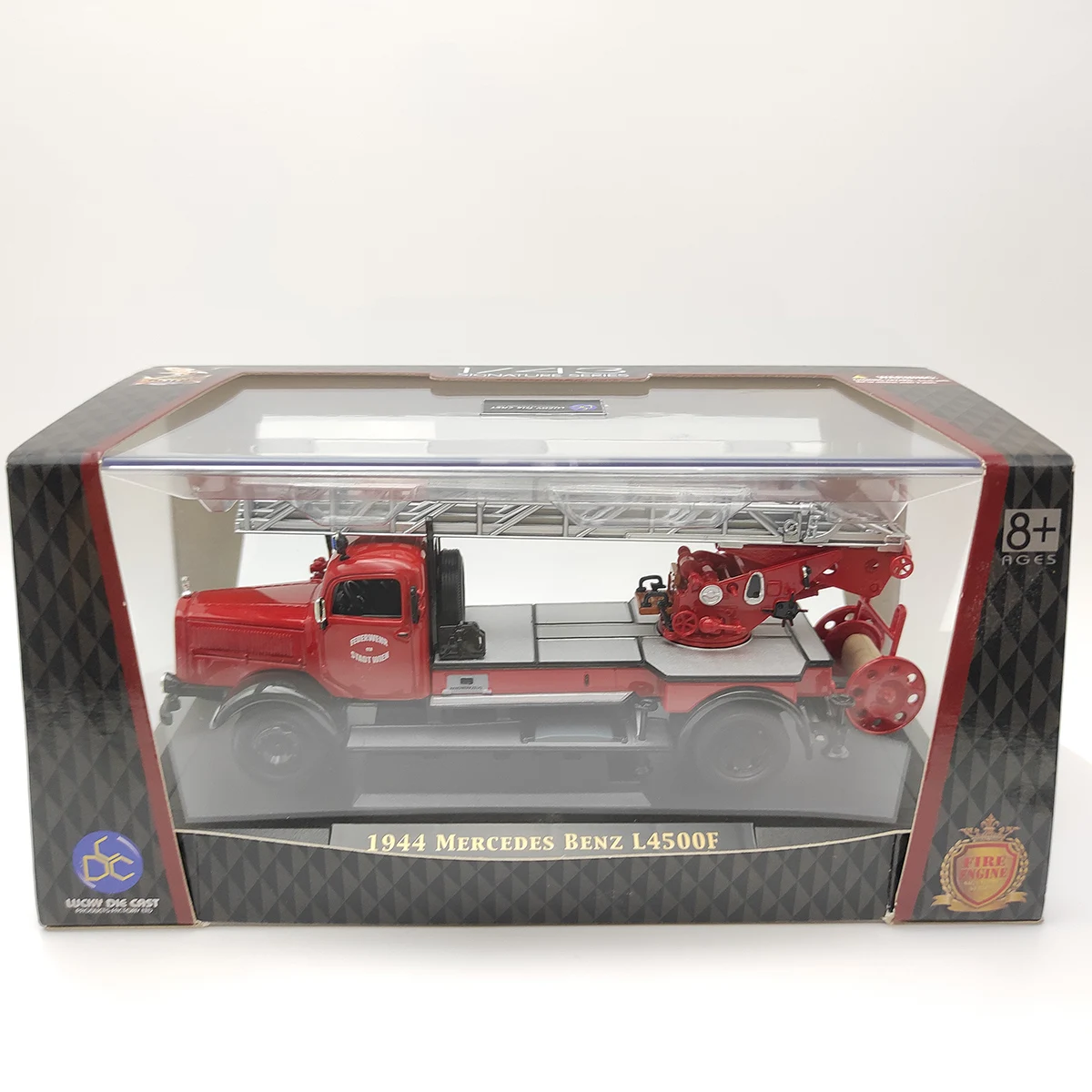 Diecast 1:43 Scale Road Eagle 1944 Mercedes Benz L4500 Alloy Fire Truck Simulation Car Model Collectible Toy Gift Display Diecast 1:43 Scale Road Eagle 1944 Mercedes Benz L4500 Alloy Fire Truck Simulation Car Model Collectible Toy Gift Display