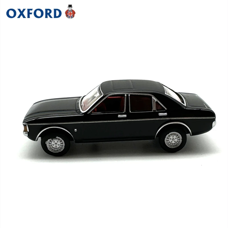Diecast 1:76 Scale OXFORD Ford High Granada Black Alloy Simulation Car Model Ollectible Toy Gift Souvenir Display