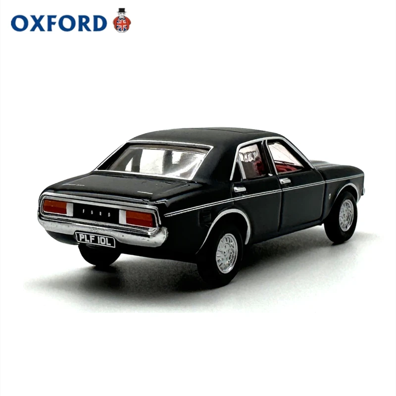 Diecast 1:76 Scale OXFORD Ford High Granada Black Alloy Simulation Car Model Ollectible Toy Gift Souvenir Display