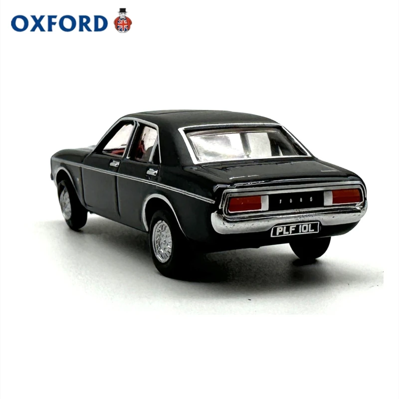 Diecast 1:76 Scale OXFORD Ford High Granada Black Alloy Simulation Car Model Ollectible Toy Gift Souvenir Display