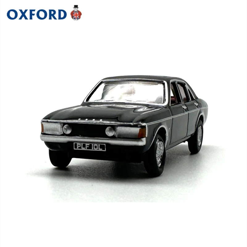 Diecast 1:76 Scale OXFORD Ford High Granada Black Alloy Simulation Car Model Ollectible Toy Gift Souvenir Display