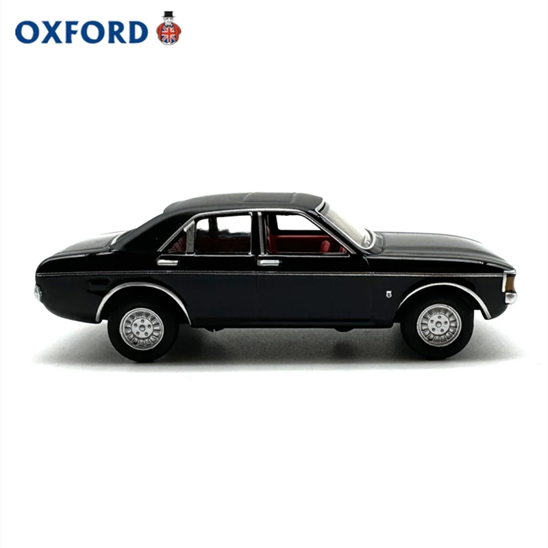 Diecast 1:76 Scale OXFORD Ford High Granada Black Alloy Simulation Car Model Ollectible Toy Gift Souvenir Display