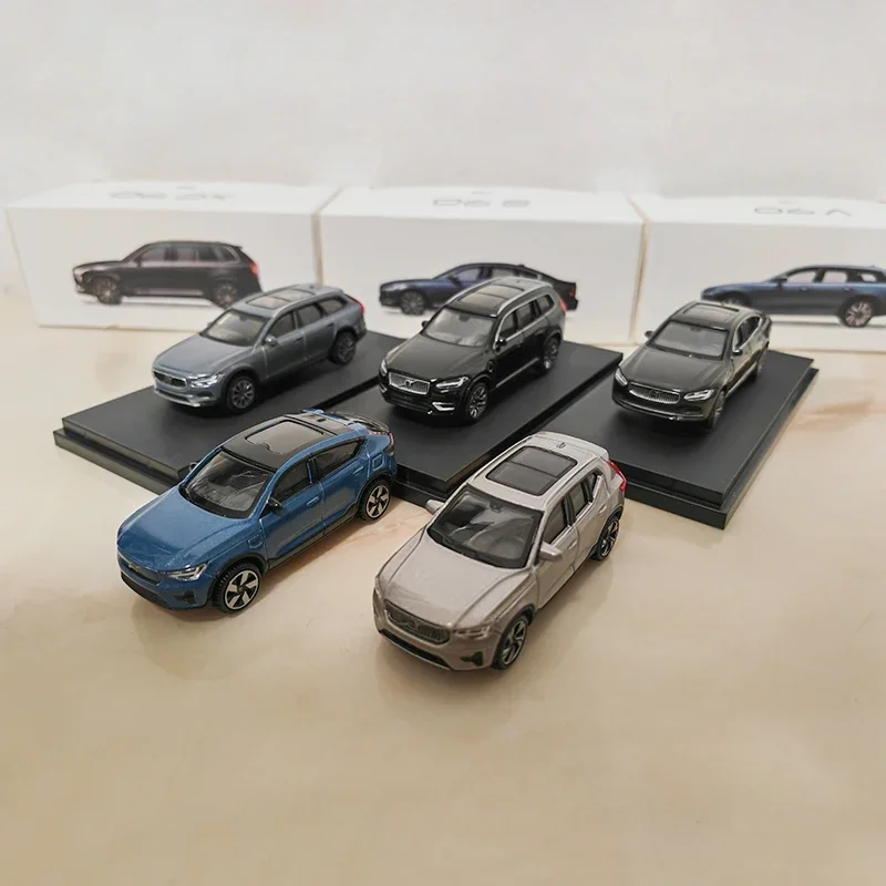 Diecast 1:64 Scale Volvo XC90 S90 V90 XC40 C40 XC60 Vehicle Alloy Car Model Toy Collectible Ornament Souvenir Toys Cars Display