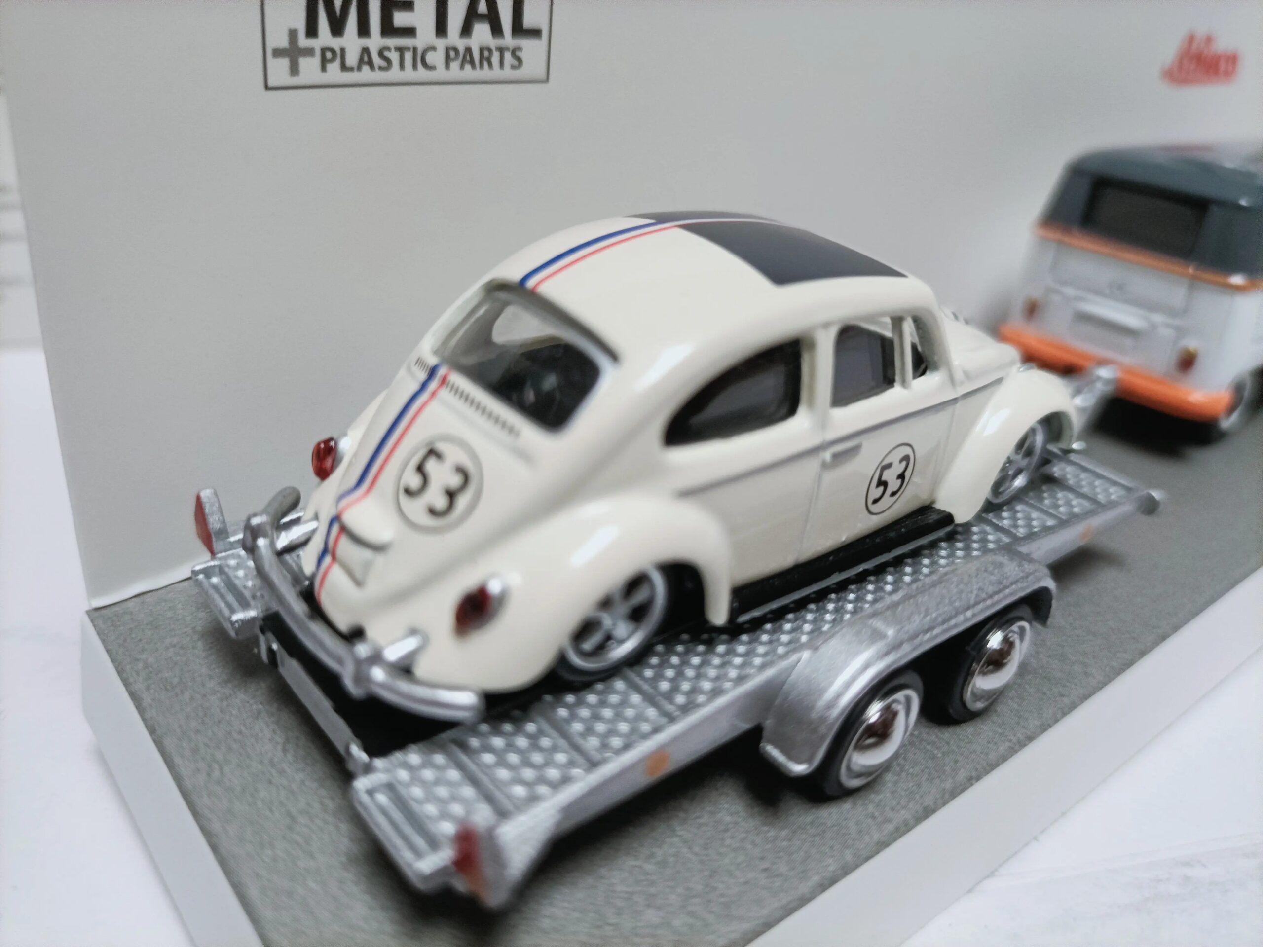 Diecast Schuco 1:64 Scale Volkswagen Alloy Racing Transport Trailer VW T1 3-piece Set Alloy Car Model Collectible Toy Gift