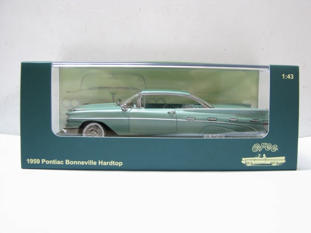 Diecast 1:43 Scale GFCC Pontiac Coupe 1959 Bonneville Hardtop Alloy Car Model Collection Toy Gift Display Ornament