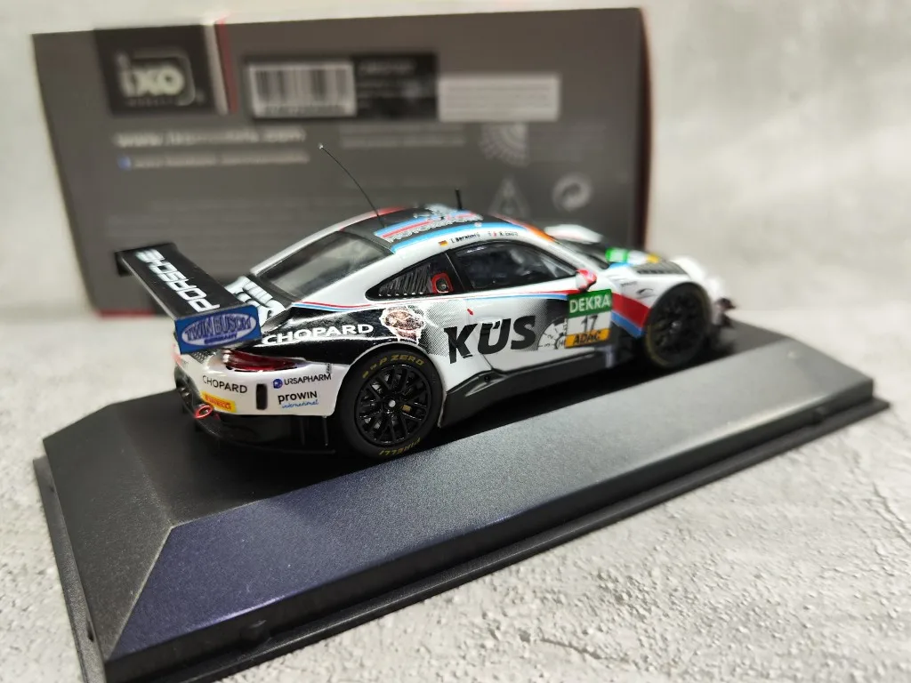 IXO 1/43 Scale PORSCHE 911 GT3R#17ADAC GT Masters 2018 Endurance Race Car Model Collectible Toy Gift Display Ornament