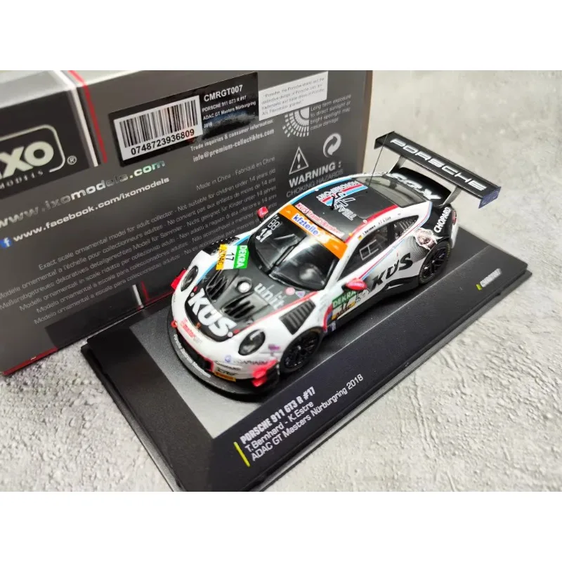 IXO 1/43 Scale PORSCHE 911 GT3R#17ADAC GT Masters 2018 Endurance Race Car Model Collectible Toy Gift Display Ornament