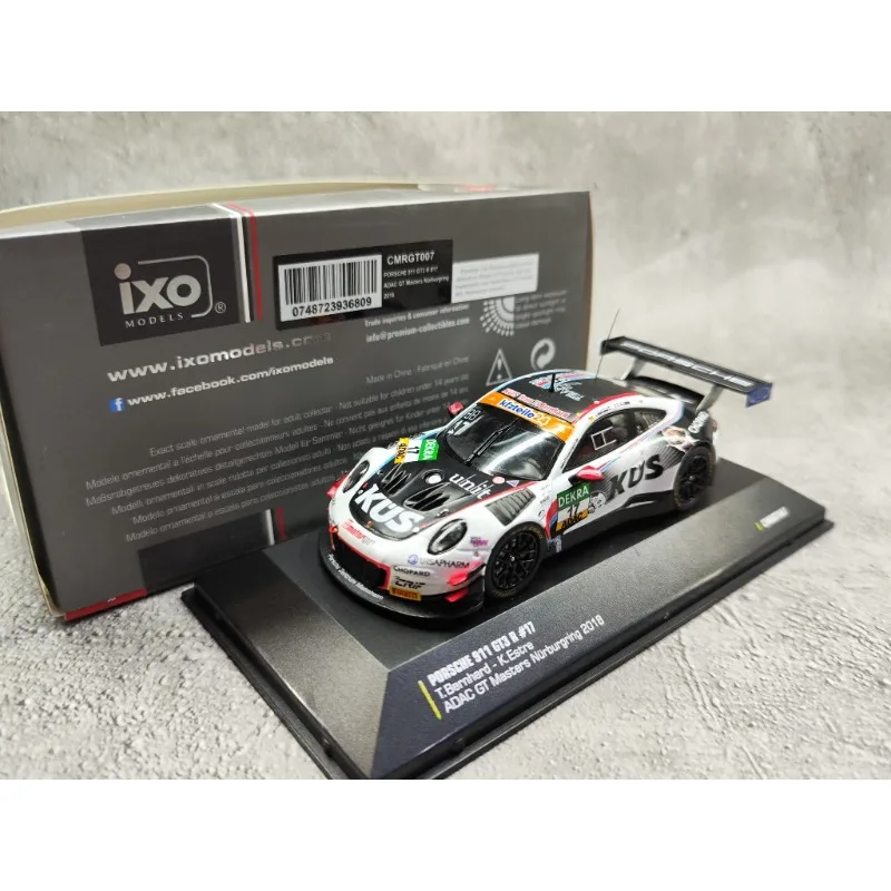 IXO 1/43 Scale PORSCHE 911 GT3R#17ADAC GT Masters 2018 Endurance Race Car Model Collectible Toy Gift Display Ornament