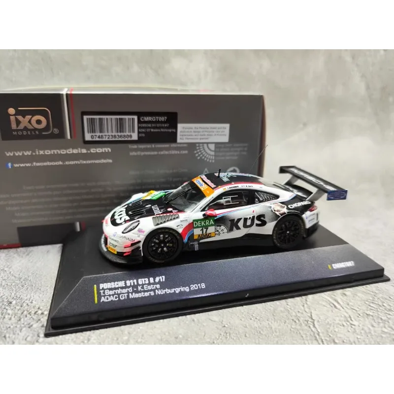 IXO 1/43 Scale PORSCHE 911 GT3R#17ADAC GT Masters 2018 Endurance Race Car Model Collectible Toy Gift Display Ornament