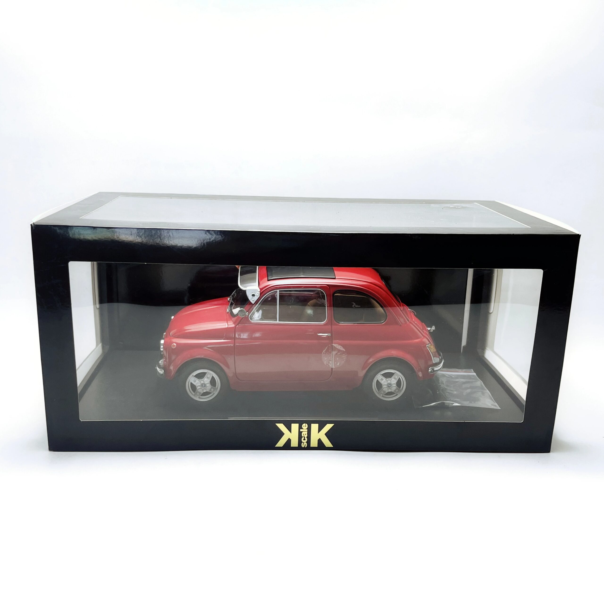 Diecast KK 1/12 Scale Fiat 500F 1968 Classic Nostalgia Alloy Car Model Collectible Toy Gift Souvenir Display
