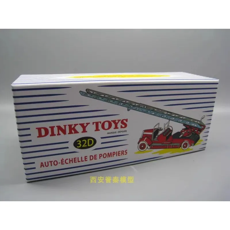 Diecast DINKY TOYS 1/43 Scale Fire Truck Alloy Lifting Ladder Fire Truck Antique Car Model Collectible Toy Gift Souvenir Display