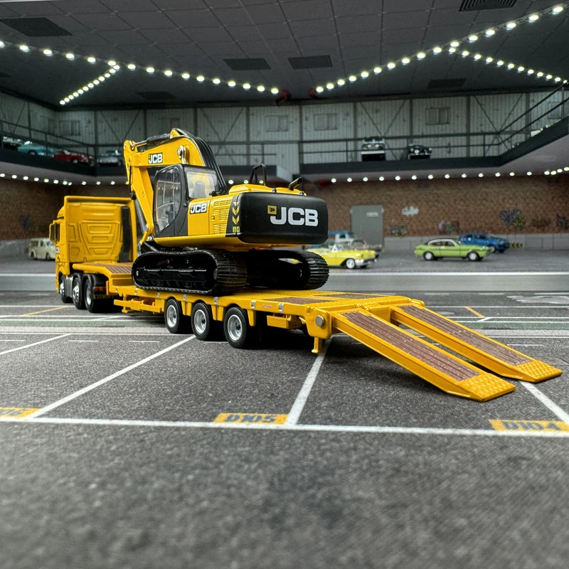 Diecast 1:76 Scale OXFORD Excavator & JCB Mercedes Benz Semi Trailer Alloy Car Model Collectible Toy Gift Souvenir Display Diecast 1:76 Scale OXFORD Excavator & JCB Mercedes Benz Semi Trailer Alloy Car Model Collectible Toy Gift Souvenir Display