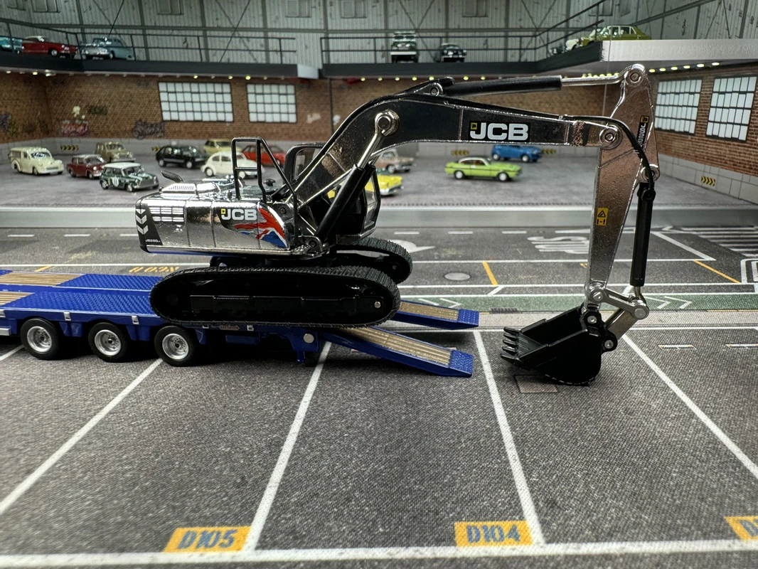 Diecast 1:76 Scale OXFORD Excavator & JCB Mercedes Benz Semi Trailer Alloy Car Model Collectible Toy Gift Souvenir Display Diecast 1:76 Scale OXFORD Excavator & JCB Mercedes Benz Semi Trailer Alloy Car Model Collectible Toy Gift Souvenir Display