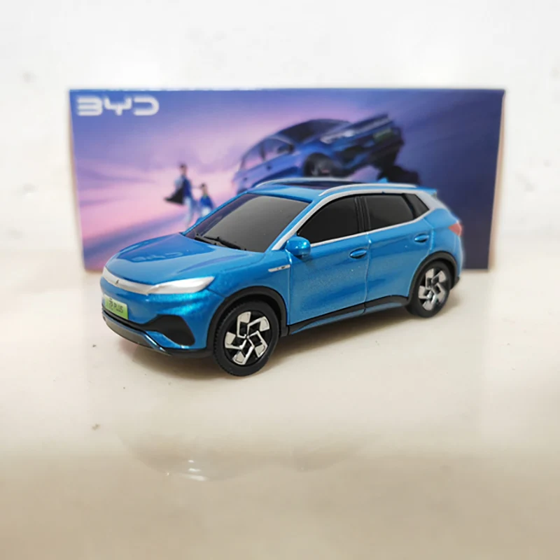 Diecast 1:64 Scale BYD Yuan PLUS & Yuan Up & BYD Dolphin EV New Energy Simulation Alloy Car Model Collection Toy Gift Display