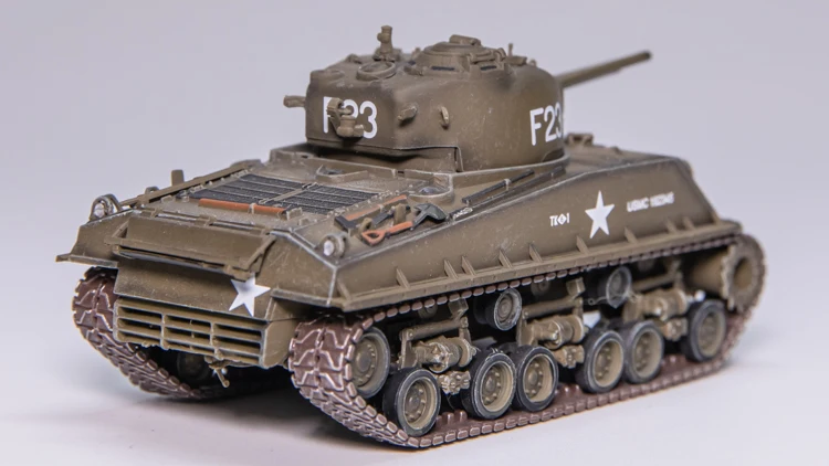 M4A3 HVSS Tank POA-CWS-H5 Flamethrower North Korea 1951 Model Final Static Completion Toy Tank Model Ornament M4A3 HVSS Tank POA-CWS-H5 Flamethrower North Korea 1951 Model Final Static Completion Toy Tank Model Ornament