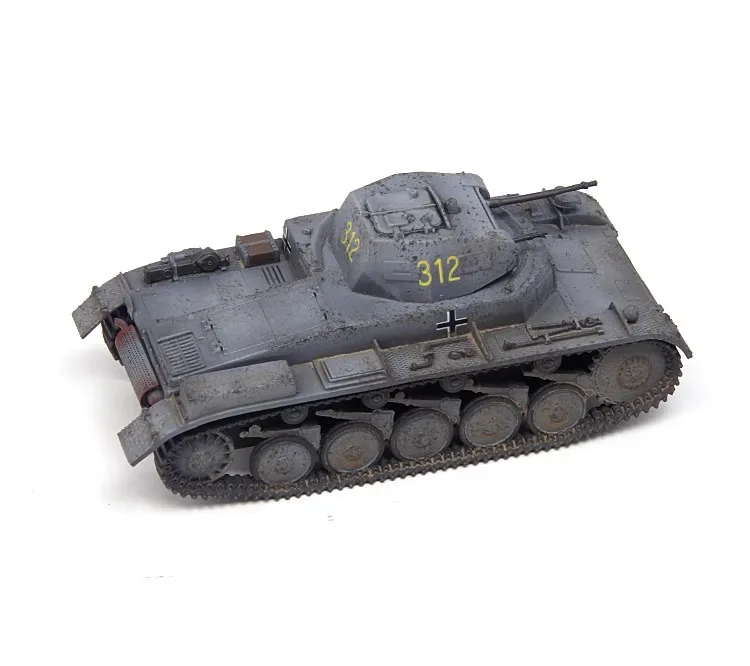Hexameter CP0081 German Tank No.2 C-Type 312 PVC Finished Product 1/72 Static Toy Model Ornament