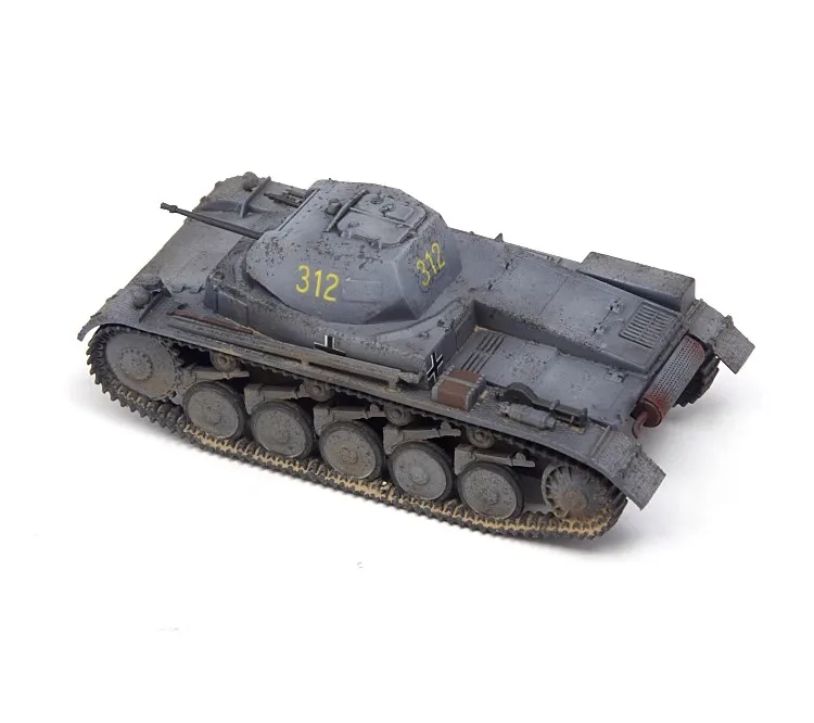 Hexameter CP0081 German Tank No.2 C-Type 312 PVC Finished Product 1/72 Static Toy Model Ornament