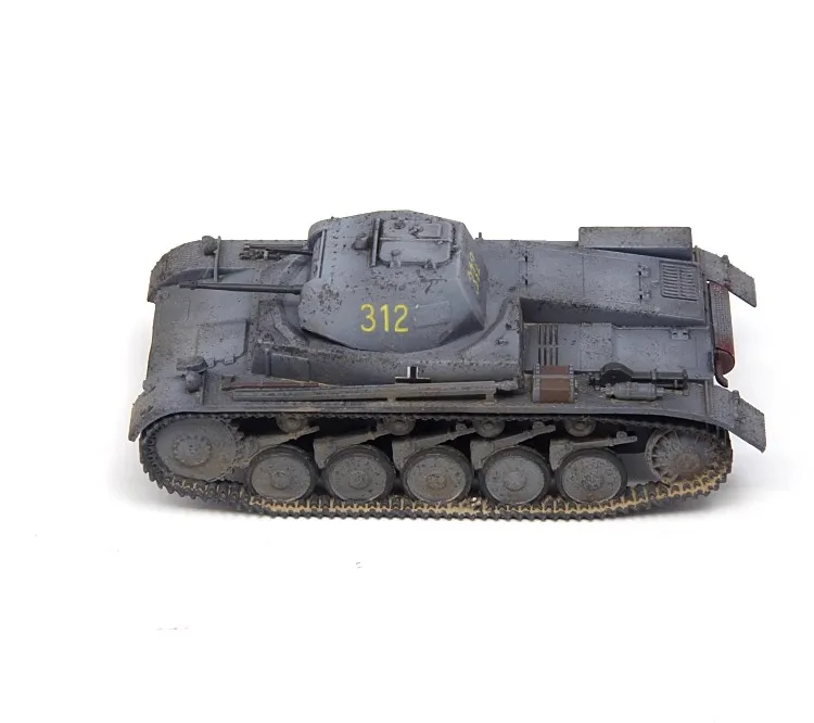 Hexameter CP0081 German Tank No.2 C-Type 312 PVC Finished Product 1/72 Static Toy Model Ornament