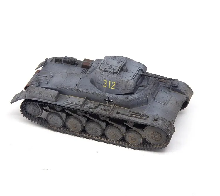 Hexameter CP0081 German Tank No.2 C-Type 312 PVC Finished Product 1/72 Static Toy Model Ornament